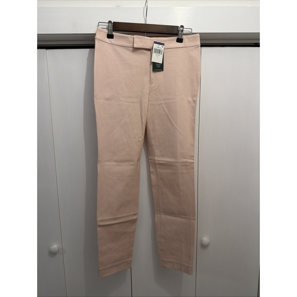 NEW LAUREN RALPH LAUREN Dress Chino PINK Pants Women's Size 2 Workwear NWT‎
